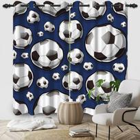 3D Spausdintos Langų Užuolaidos Futbolo Grafiti Menas Vaikams Blackout Užuolaida 2 vnt./rinkinys Miegamojo Svetainės Dekoro Užuolaidoms 53x115cm 2pcs