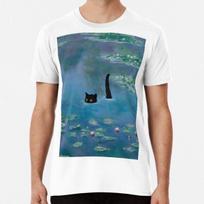 Cat Print Monet Waterlily T-Shirt S-5XL Best T-Shirt M