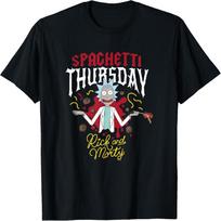 Rick And Morty Spaghetti Thursday Rick Serving T-Shirt S juoda