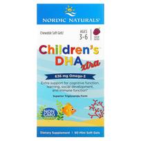 Nordic Naturals, Children's DHA Xtra, for ages 3 to 6, Berry Flavor, 636 mg, 90 mini softgels