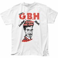 26 Charged GBH Leather Bristles Studs and Acne T Shirt Mens Licensed Rock Tee White Unisex T-Shirt XXXXL