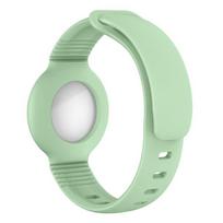 Case for Apple AirTag Silicone Strap Air Tag Anti-lost Bracelet Protective Cover for Kids Children Tracker Locator Watch Band žalia