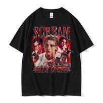 Retro Scream Movie Billy Loomis Graphic T-shirt Men's Clothing Fashion Hip Hop Summer T Shirts Man Oversized T Shirt Streetwe... S