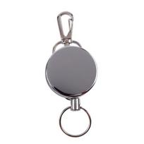 Retractable Steel Wire Keychain Return Travel Tool Ring Holder Camping Clip Key