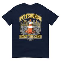 Hoist The Cone Black And Gold Pittsburgh Fan Tee Tshirt S