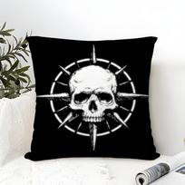 Pirate Skull & Crossbones Pillow Case Cotton Linen Fabric Square Zipper Pillowcase Home Decorative Living Room 30x30cm