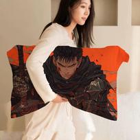 Classic Dark Anime B-Berserk Pillow Towel Made Of Polyester Non-slip Cartoon Style Breathable Washable Pillowcase For Home Use 50x80cm