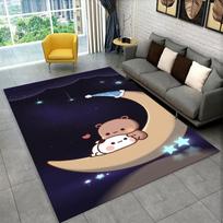 Cute Bubu Dudu Love Cartoon Bear Non-Slip Area Rug for Living Room,Bedroom,Playroom,Carpet Floor Mat Home Decor Rug Kids Room 40x60cm