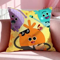 Cartoon T-The Bumble Nums Cushion Cover Breathable Linen Pillowcase Summer Odorless Eco-Friendly Invisible Zipper Washable 30x30cm