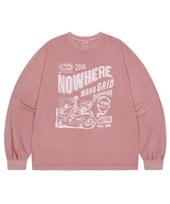 Maha Grid Dust Motorcross Pigment Ls Tee Pink(Mg2Efmt563A) Pink/S
