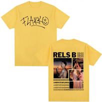 Rapper Rels B A New Star Album Merch Printed Unisexs Tshirt Fashion Hip Hop Unisexs Tshirts Summer Short Sleeved Unisexs Clothing S