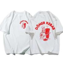 Doner Kebab Print Unisexs Tshirt Pure Short Sleeve Tops Funny Vintage Unisex Top Tees Summer Sporty Tops Tees Unisexs Clothing S