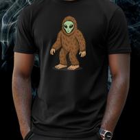 T-Shirt Herren Alien im Bigfoot Kostüm Motiv Baumwolle Größe S bis 5XL XXXXL