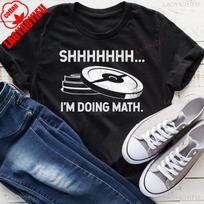 Shhhhhhh Im Doing Math TShirt Weightlifting Shirt Funny Workout Shirt Streetwear Printed TShirt Top ONeck ShortSleeve Tees S