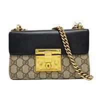 [Pre-Owned] Padlock Moonlight Treasure Box Series Metal Lock Logo Canvas And Leather Crossbody Bag Small - Very Good #J78S5E ONE SIZE