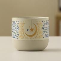 Retro Ceramic Coffee Cup Arabic Style Milk Cup Creative Pottery Teacup  Camping chaki