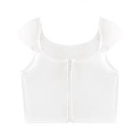 Shockproof Flat Breast Binder Bustier Shapewear Shoulder Pad Chest Binding  Cosplay XXXL balta