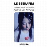 LE SSERAFIM UNFORGIVEN WEVERSE ALBUMS Ver. WEVERSE Official Photocard SAKURA