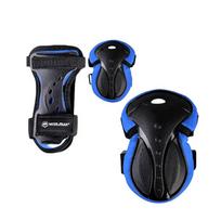 Kids Protective Gear Set Knee Pads for Kids Knee and Elbow Pads Protection Children Pads Roller Skates  3 in 1 S mėlyna