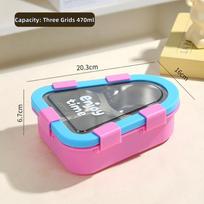 Triangular 304 Stainless Steel Bento Lunch Box Removable 3 Slots Inner Layer Reusable Food Container for Meal Prep A2