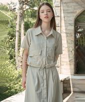 Micene Zephyr M-Point Blouse-Long Skirt Set Beige Gray/1[44~55]