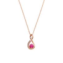 Necklace K18 Pink Gold Basic Ruby AGAN622140RU [Vendome Aoyama] [Official]