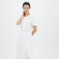 Rap Round Button Puff Sleeve Blouse Ar2Wb580 Black/Ff
