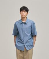 Le Tigre Oxford Short Sleeve Shirt (Mid Blue) Mid Blue/M