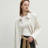 Atelier Nine Essential Denver Snap Shirt(Bl-4264) Light Beige/Free