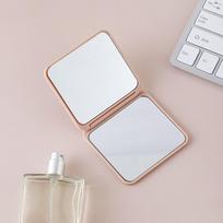 Compact Make-Up Mirror Mini Pocket Mirror Smooth Surface Hand-Held Mirror  Travel chaki