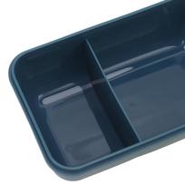 2PCS 2 Compartment Leakproof Lunch Box 1.1L Bento Lunch Box Portable Insulated Lunch Box  For Travel mėlyna