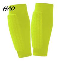 Breathable Compression Leggings Soccer Shin Guards for Kids Youth Adult Calf Hygroscopic Sleeve with Honeycomb Pads Protective Gear Football Padded M yellow