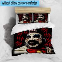 1PC Horror Clown Laughing 3pcs Bedding,Including 1pc Duvet Cover And 2pcs Pillowcases Perfect for Christmas,Ideal for Bedroom, Dormitory 135cm*200cm