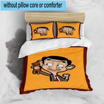 1PC Mr. Bean Adventure 3pcs Bedding,Including 1pc Duvet Cover And 2pcs Pillowcases Perfect for Christmas,Ideal for Bedroom, Dormitory 135cm*200cm