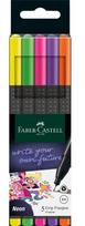 Rašiklis Faber-Castell FinePen, 0.4 mm, 5 neoninių spalvų