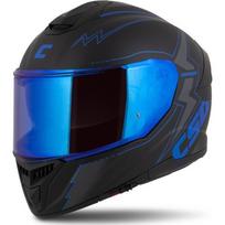 Motociklo šalmas Cassida Integral GT 2.1 Flash, matinė juoda / metalinė mėlyna / tamsiai pilka