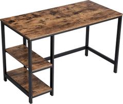 Rašomasis stalas su lentyna Songmics SGM-LWD47X, 120 cm x 60 cm, 75 cm, juoda sp./ruda sp./šviesiai ruda sp.