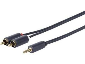 Kabelis Vivolink PROMJRCA7 3.5 mm, 2 x RCA male, 5 m, juoda sp.