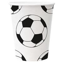 Vienkartiniai puodeliai Paw Decor Collection Soccer, 250 ml, 8 vnt.