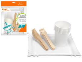 Vienkartinių indų ir įrankių rinkinys Simple Solution Bio 81857, 24 vnt.