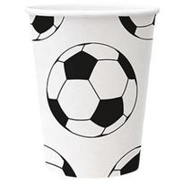 Vienkartiniai puodeliai Paw Decor Collection Soccer, 250 ml, 8 vnt.