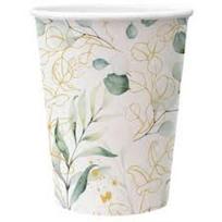 Vienkartiniai puodeliai Paw Decor Collection Golden Eucaliptus, 250 ml, 8 vnt.