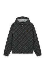 Lyle & Scott - Tartan Hooded Zip Through Jacket - Lengva striukė - Juoda