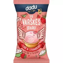 Mini braškinis plombyras su varške vafliniame indelyje DADU, 85 ml