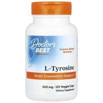 Doctor's Best L-tirozinas 500 mg - 120 kapsulių