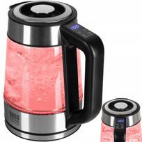 Elektrinis virdulys 1,7 l, 2200 W, stiklinis, reguliuojama temperatūra, belaidis, LED