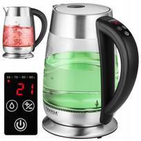 Stiklinis virdulys su temperatūros reguliavimu, LCD jutikliniu ekranu, 1,8 l