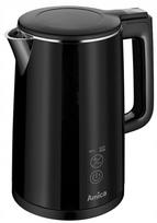 Elektrinis virdulys Amica KF6012, 1,5 l, 2200 W, juodas, reguliuojama temperatūra, LED