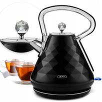 Elektrinis virdulys Yoer 1,7 l 3000 W, juodas/chromas