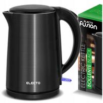 Elektrinis virdulys, plieninis, 1,7 l, bevielis, juodas, 2200 W, tylus